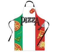 PBAHAUP Pizza Baker Costume Pizza Apron, Funny Italian Cooking Apron with Sayings, Antipasti Printed BBQ Apron for Men, Long Kitchen Apron for Hobby Bakers and Grill Masters