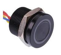 PBAR9AF2000A0B APEM Blue illuminated 5VDC Momentary NO 19mm Piezo Switch Prewired IP68
