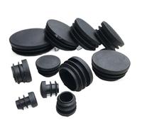 PBDEIOEOE Silicone Rubber Bung,Rubber bungs for Holes, 8pcs/Set Black Round Plastic Blanking End Cap Tube Pipe Inserts Plug Bung Insert Stopper for Chair Leg Pipe(51mm)