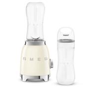 Smeg PBF01CRUK Retro 50s Style Personal Blender, 2 x Bottles-To-Go, 2 Speed Settings Cream