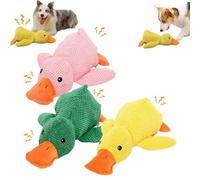 PBFELY Lamb Chop Dog Toy, 2025 New The Mellow Dog Calming Duck for Dogs with Quack-Quack Sound Duck, Durable Stuffed Yellow Duck Dog Toy, Chew Toys for Dogs Indoor Puppy(3PCS)