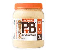 PBfit Pure Peanut Powder - No Added Sugar, 9g Plant Based Protein, 82% Less Fat, Gluten Free, Natural Peanut Protein Powder - Peanut Flour from Real Roasted Pressed Peanuts - 680g