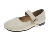 PBHGMGEBLV Spring Summer Shoes Women Ballet Flats Sweet Flat Mary Janes Versatile Chic(Beige,5UK)