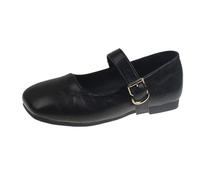 PBHGMGEBLV Spring Summer Shoes Women Ballet Flats Sweet Flat Mary Janes Versatile Chic(Black,6UK)