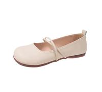 PBHGMGEBLV Woman Casual Soft All-Match Shallow Mouth Flats Round Toe Grandma Summer Mary Jane(4.5 UK)