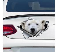 PBHYDK 2Pcs Polar Bear Car Decal, Polar Bear Magnet, Polar Bear Sticker, White Bear Decal Laptop Suitcase Truck Accessories Car Decal Decoration Sticker Car Stickers