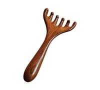 Pbi Sandalwood Antistatic Massage Comb Natural Wood Beard Man | Natural Deer Antlers with Handle for Scalp Massage