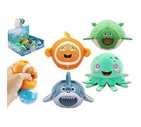 PBJ's Sealife Plush With Jelly Ball Inside (8cm) 1 Pc. - 4 Adorable Assorted Designs, Perfect Stress Reliever, Sensory Toy, & Gift