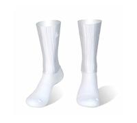 PBLCYUT Anti Slip Silicone Summer Aero Socks Cycling Socks Men Bicycle Sport Running Bike Socks (Color : White, Size : L 39-45)