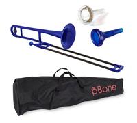 pBone PBONE1B Plastic Trombone with Mouthpiece and Carry Bag - Bb Stud