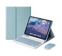 PboyiqiS Keyboard Case for iPad Pro 11 2022/2021/2020 (4th/3rd/2nd Gen) with Mouse, Detachable Wireless Bluetooth Keyboard Slim Leather Smart Cover with Pencil Holder r (Blue)