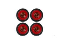 Pbqenxb Car Tail Light Assembly For Jeep Truck Lorry Pickup 4x4 12V 24V 4 Inch Round LED Tail Lights Car Stop Brake Tail Light DRL Running Lamp Reverse Lamp Rear Lamps(4X Yellow Red)