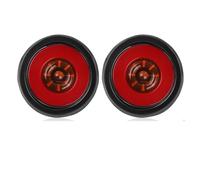 Pbqenxb Car Tail Light Assembly For Jeep Truck Lorry Pickup 4x4 12V 24V 4 Inch Round LED Tail Lights Car Stop Brake Tail Light DRL Running Lamp Reverse Lamp Rear Lamps(2X Yellow Red)