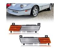 Pbqenxb Headlamp Assembly For Corvette For C4 1984-1987 No Bulb/Socket Front Bumper Side Marker Turn Signal Light Housings Fog Light Lights(Clear)