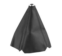 Pbqenxb Universal PU Leather Car Shift Collar Carbon Fiber Manual Lever Knob Sleeve Black Car Shift Knobs(Black line)