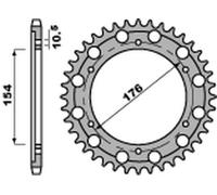 PBR Standard C45 Steel Rear Sprocket (43 teeth) 4679 - 525