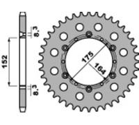 PBR Standard C45 Steel Rear Sprocket 856 - 520