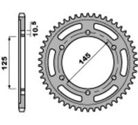 PBR Standard C45 Steel Rear Sprocket 869 - 525