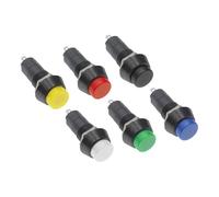 PBS-11A 12mm Self-locking Plastic Push Button Switch Latching Switchs 1A 250V AC 2PIN PBS-11B 10Pcs(3,Self locking)