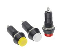 PBS-11A 12mm Self-locking Plastic Push Button Switch Latching Switchs 1A 250V AC 2PIN PBS-11B 1Pcs(7,Momentary)