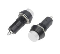 PBS-11A 12mm Self-locking Plastic Push Button Switch Latching Switchs 1A 250V AC 2PIN PBS-11B 1Pcs(A,Self locking)