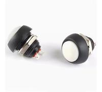 PBS-33B 12mm Push Button ON OFF Momentary Switch 2 Pin Power Reset 6Pcs(WHITE)