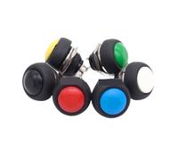 PBS-33B 2Pin Switch 12mm 12V 1A Waterproof momentary Push button Switches since the reset Non-locking(Blue)