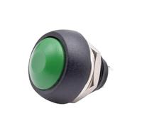 PBS-33B Mini Plastic Push Button Round Head ON OFF Momentary Switch 2 Pin 12mm Power Reset Non-locking 5/10pcs(Green,5pcs)