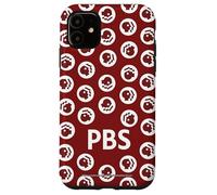 PBS Dark Red and White Repeating Logo Public Broadcasting Case for iPhone 11