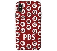 PBS Dark Red and White Repeating Logo Public Broadcasting Case for iPhone X/XS