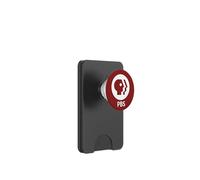 PBS Dark Red and White Retro Logo Public Broadcasting PopSockets PopWallet for MagSafe