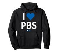 PBS I Heart PBS Support Public Broadcasting Modern Type Pullover Hoodie