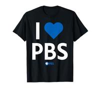 PBS I Heart PBS Support Public Broadcasting Modern Type T-Shirt