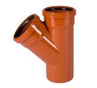 Pbsl Group 110mm Upvc Drainage Junction Double Socket 45 Degree - Pack Of 12