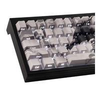 PBT 135 Keys Grey Magpie Keycaps, Side Printed-Shine Through Dye Sublimation Cherry Profile Custom Keycaps for Cherry MX Switch ANSI & ISO Layout Mechanical Keyboards