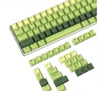 PBT Keycaps 112 Keys OEM Profile Double-Shot Full Keycap Set ANSI ISO Layout for Mechanical Keyboard, Compatible with MX Switches Cherry/Gateron/Kailh/Akko Switch (Light Green Gradient, Only Keycaps)