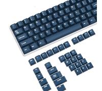 PBT Keycaps 120 Keys Cherry Profile Double-Shot Full Keycap Set ANSI Layout for Mechanical Keyboard, Compatible with MX Switches Gateron/Kailh/Akko Switch (Mountain Blue, Only Keycaps)