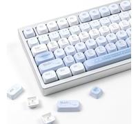 PBT Keycaps 120 Keys MOA Profile Keycap Dye-Sublimation Blue Keycaps Set Custom Keycap for Cherry Gateron MX Swithes Mechanical Keyboards