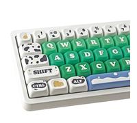 PBT Keycaps 126 Keys Cute Keycaps Dye-Sublimation Milk Cow Pasture Keycap MOA Profile Custom Keycap for Cherry Gateron MX Swithes Mechanical Keyboards