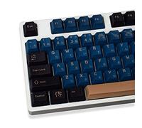 PBT Keycaps 129 Keys Cherry Profile Dye-Sub Blue Samurai Japanese Keycap Set for 61/64/87/100/108 Cherry MX Mechanical Keyboards