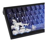 PBT Keycaps 131 Keys Blue Snow Wolf Keycaps, Double Shot Shine Through Side Printed Keycap, Cherry Profile Dye Sublimation Keycap for Cherry MX Switch Mechanical Keyboards