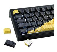 PBT Keycaps, 131 Keys Double Shot Topographic Keycaps Dye Sublimation Side Engraved Shine Through Custom Keycap Set for Cherry MX Switches ASIN/ISO Layout Mechanical Keyboards