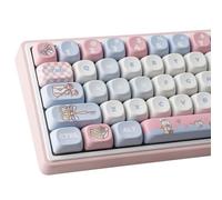 PBT Keycaps 135 Keys MOA Profile Cute Keycaps Dye-Sublimation Alice Bunny Keycap Set Custom Keycap for Cherry Gateron MX Swithes Mechanical Keyboards