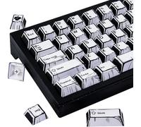 PBT Keycaps 78 Keys Double Shot Manga White Dye Sublimation Classic Custom Keycap Cherry Profile Keycaps for Cherry Gateron MX Swithes Mechanical Keyboards