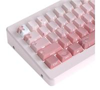 PBT Keycaps Custom 135 Keys Letter Side Print Backlit Keycap Cherry Profile Pink Gradient Keycap Set for ISO/UK Layout Cherry MX Switch Mechanical Keyboards