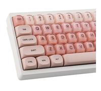 PBT Keycaps HOA Profile Liquid Foundation Cute Keycaps 132 Keys Semi-Translucent Matte Crystalsi Keycap Set for Cherry Gateron MX Magnetic Switches Mechanical Keyboard