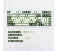PBT Keycaps Japanese Matcha Green Keycaps Set 124 Keys XDA Profile Cute Keycap Dye-Sublimation Custom Keyboard Key caps for Cherry Gateron MX Switches Mechanical Keyboards