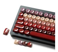 PBT Keycaps, Red Lipstick Jelly Keycaps MOA Profile, 128 Keys Elegant Cute Custom Key caps for 61/68/84/87/98/100 Cherry Gateron MX Mechanical Keyboards, No Tear & Never Fades