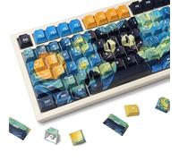 PBT Keycaps Set 136 Keys Dye Sublimation Cherry Profile Mount Fuji Custom Keycaps 60 65 75 80 100 Percent for 61/64/68/84/87/100/104/108 Retro Gaming Cherry Gateron MX Swithes Mechanical Keyboard