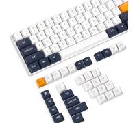 PBT OEM Keycaps Profile Double-Shot Full Keycap Set for ANSI Mechanical Keyboards.Spherical Top,Supports Cherry/Gateron/Kailh/Akko MX Switches.Keycaps Only,with Key Puller-Sky Blue(110 keys)